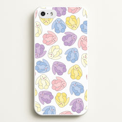 Pastel Bunnies Pattern  - Plushy Phone Case for iPhone 5 / 5s / SE 2016