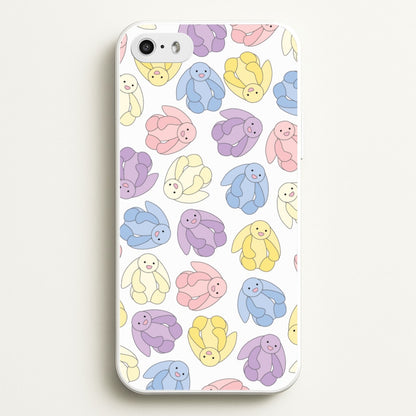 Pastel Bunnies Pattern  - Plushy Phone Case for iPhone 5 / 5s / SE 2016