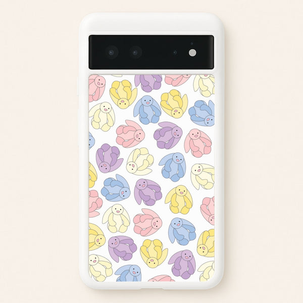 Pastel Bunnies Pattern  - Plushy Phone Case for Google Pixel 6