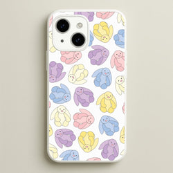 Pastel Bunnies Pattern  - Plushy Phone Case for iPhone 14