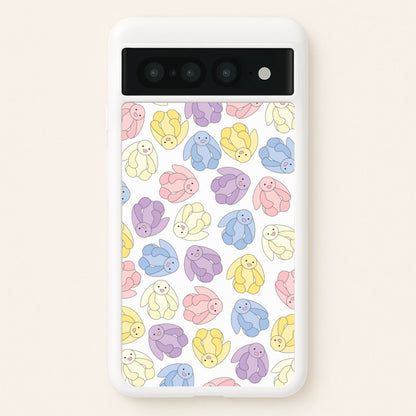 Pastel Bunnies Pattern  - Plushy Phone Case for Google Pixel 7 Pro