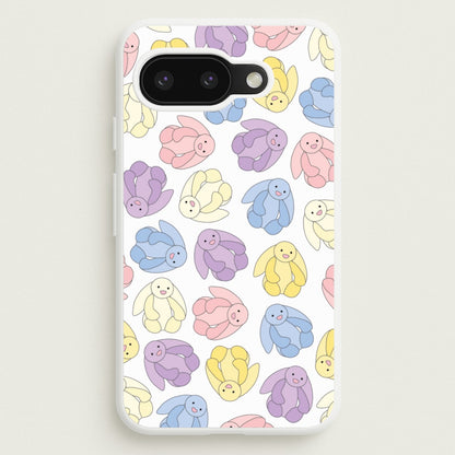 Pastel Bunnies Pattern  - Plushy Phone Case for Google Pixel 9a
