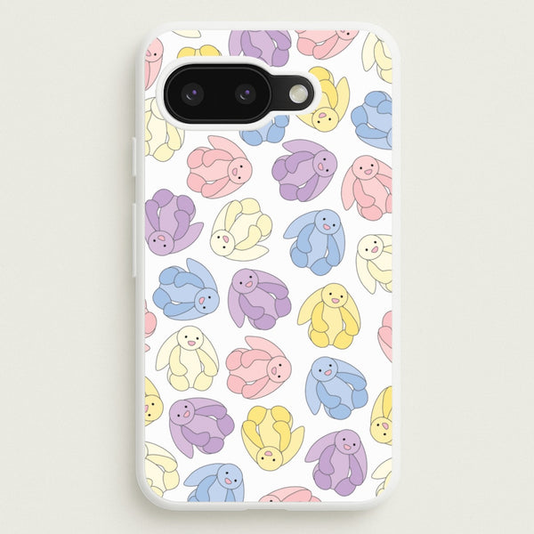 Pastel Bunnies Pattern  - Plushy Phone Case for Google Pixel 9a