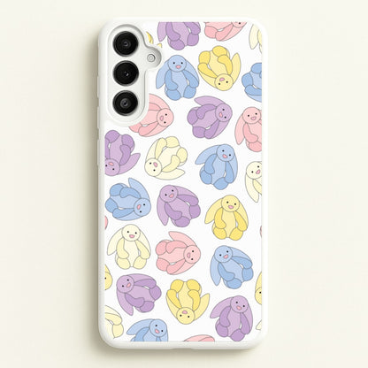 Pastel Bunnies Pattern  - Plushy Phone Case for Galaxy A36
