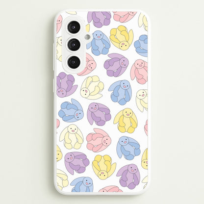 Pastel Bunnies Pattern  - Plushy Phone Case for Galaxy S23FE