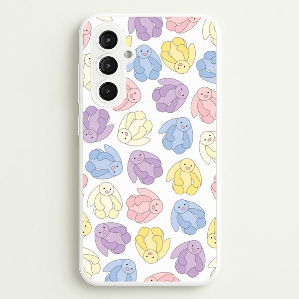 Pastel Bunnies Pattern  - Plushy Phone Case for Galaxy S23FE