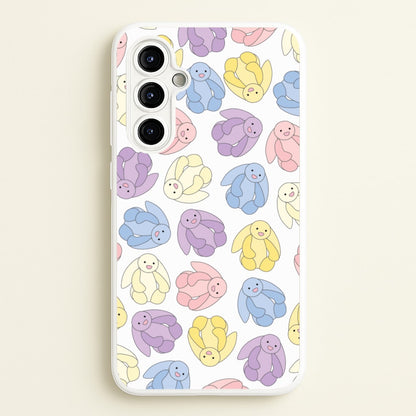 Pastel Bunnies Pattern  - Plushy Phone Case for Galaxy A54