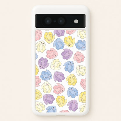 Pastel Bunnies Pattern  - Plushy Phone Case for Google Pixel 8