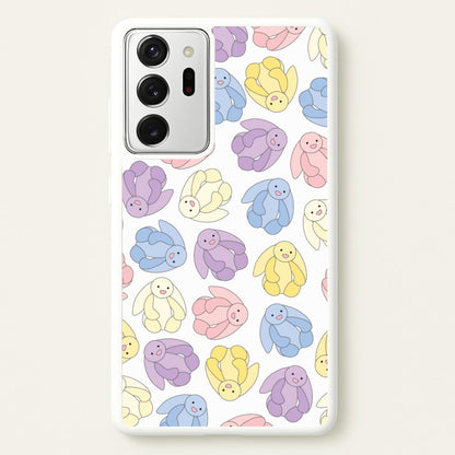 Pastel Bunnies Pattern  - Plushy Phone Case for Galaxy Note 20 Ultra