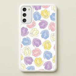 Pastel Bunnies Pattern  - Plushy Phone Case for Galaxy A41