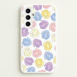 Pastel Bunnies Pattern  - Plushy Phone Case for Galaxy A14