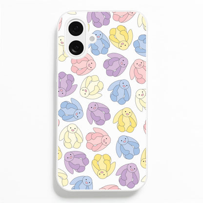 Pastel Bunnies Pattern  - Plushy Phone Case for iPhone 16 Plus