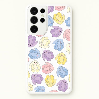 Pastel Bunnies Pattern  - Plushy Phone Case for Galaxy S21 Ultra