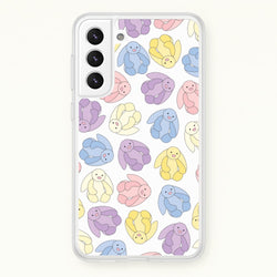 Pastel Bunnies Pattern  - Plushy Phone Case for Galaxy S22 Plus