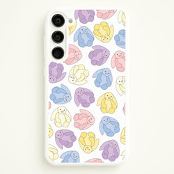 Pastel Bunnies Pattern  - Plushy Phone Case for Galaxy S23