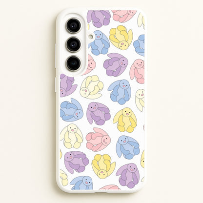 Pastel Bunnies Pattern  - Plushy Phone Case for Galaxy A56