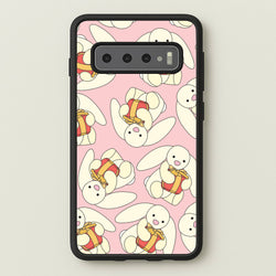 Bunny Present Pattern  - Plushy Phone Case for Galaxy S10 Plus