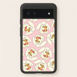 Bunny Present Pattern  - Plushy Phone Case for Google Pixel 6