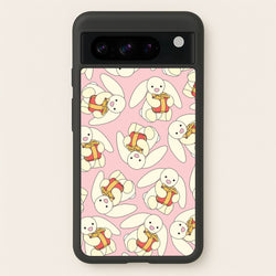 Bunny Present Pattern  - Plushy Phone Case for Google Pixel 8 Pro