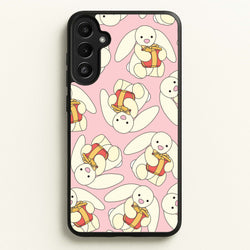 Bunny Present Pattern  - Plushy Phone Case for Galaxy A36
