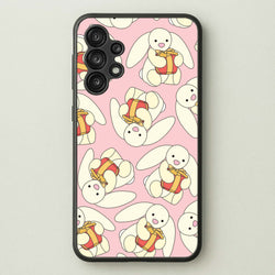Bunny Present Pattern  - Plushy Phone Case for Galaxy A13