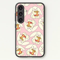 Bunny Present Pattern  - Plushy Phone Case for Galaxy S25