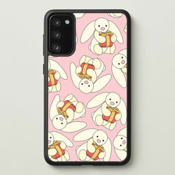 Bunny Present Pattern  - Plushy Phone Case for Galaxy S20