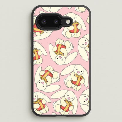 Bunny Present Pattern  - Plushy Phone Case for Google Pixel 9a