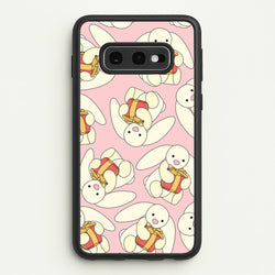 Bunny Present Pattern  - Plushy Phone Case for Galaxy S10e