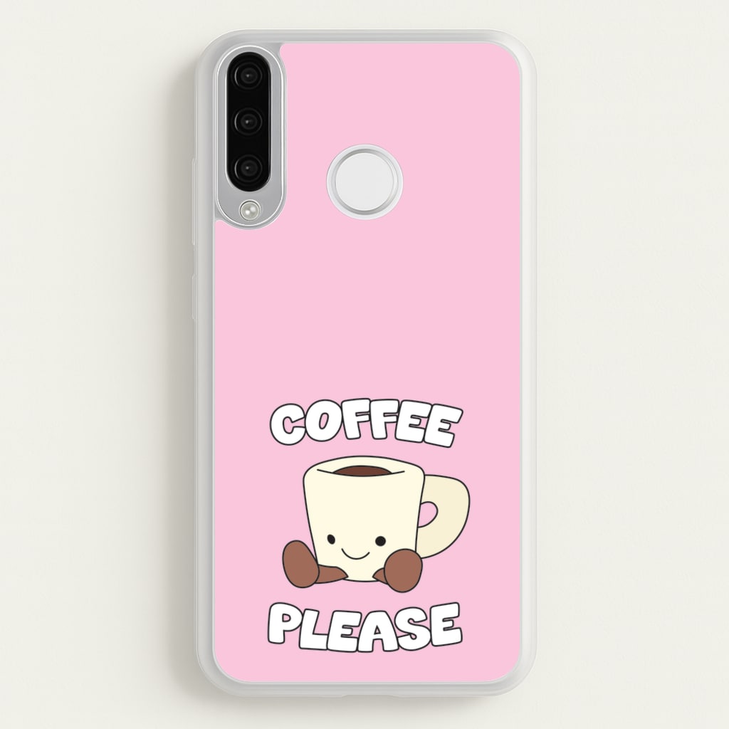 Coffee Please Mug  - Plushy Phone Case for Huawei P30 Lite