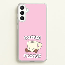 Coffee Please Mug  - Plushy Phone Case for Galaxy A34