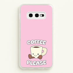 Coffee Please Mug  - Plushy Phone Case for Galaxy S10e