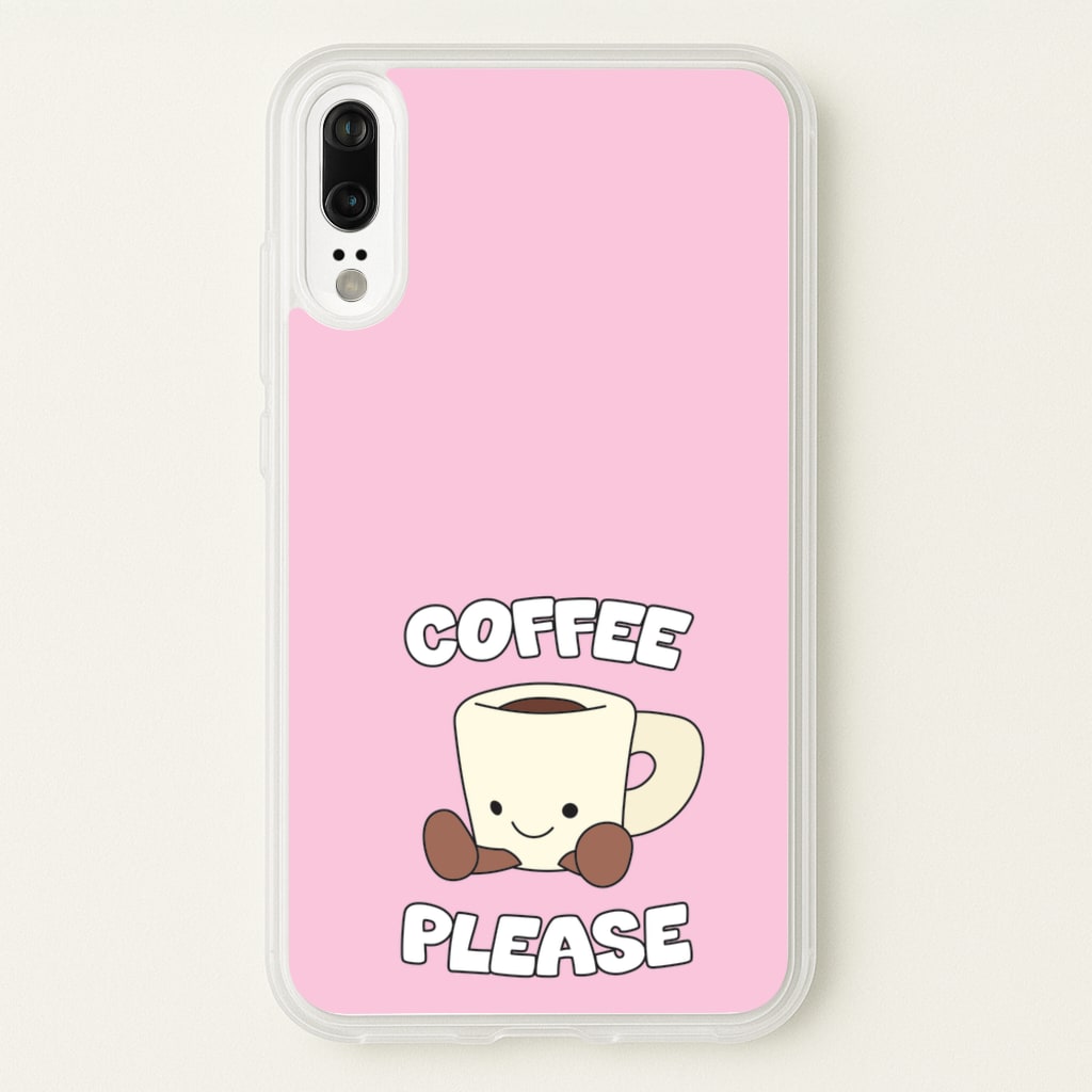 Coffee Please Mug  - Plushy Phone Case for Huawei P20