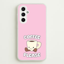 Coffee Please Mug  - Plushy Phone Case for Galaxy A14
