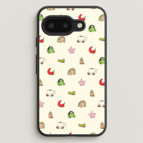 Plushies Pattern  - Plushy Phone Case for Google Pixel 9a