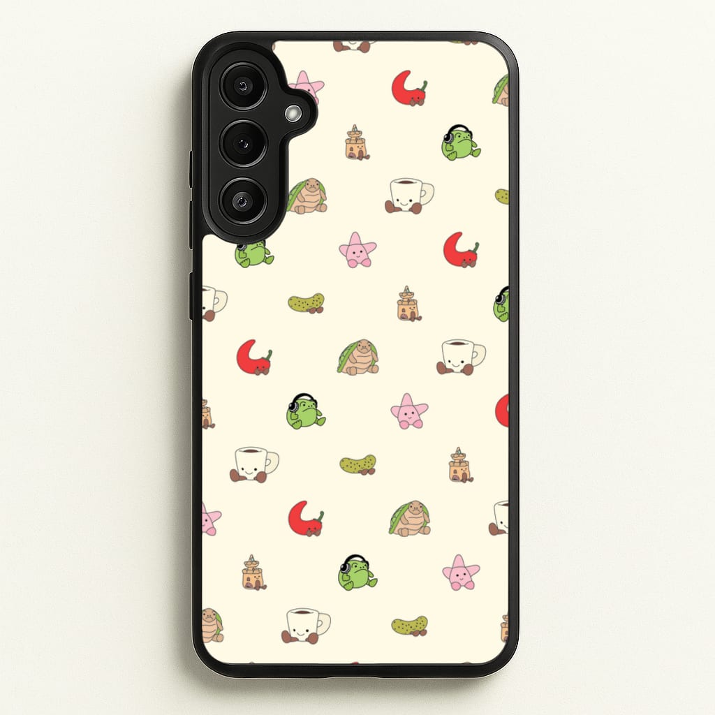 Plushies Pattern  - Plushy Phone Case for Galaxy A34