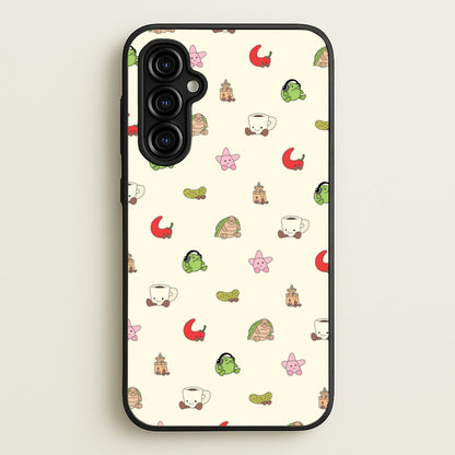 Plushies Pattern  - Plushy Phone Case for Galaxy A54