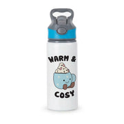 Hot Cocoa Plush Quote Active Water Bottle 2