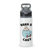 Hot Cocoa Plush Quote Active Water Bottle