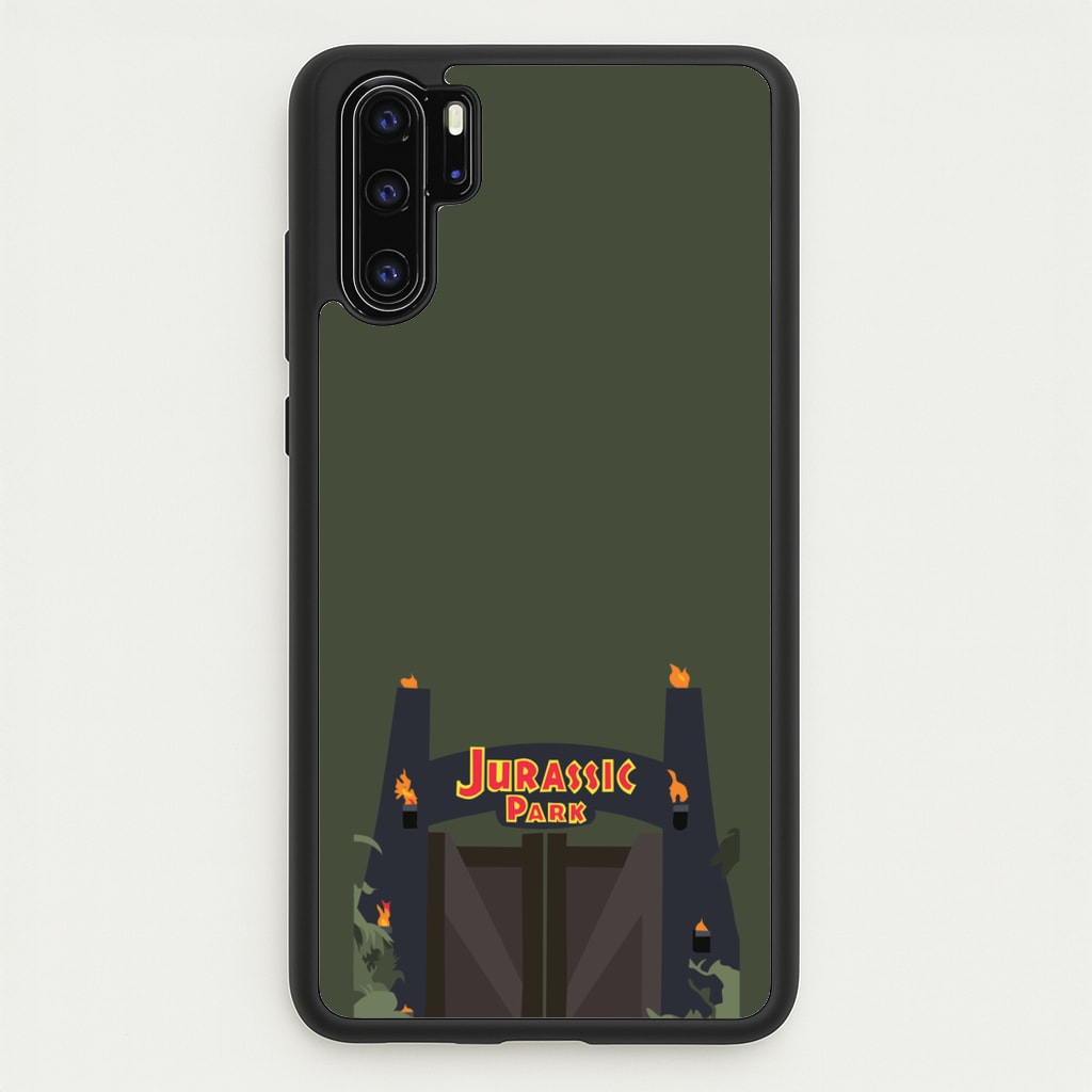 The gate - Dinosaur Park  - Jurassic Park Phone Case for Huawei P30 Pro