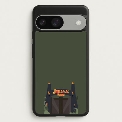 The gate - Dinosaur Park  - Jurassic Park Phone Case for Google Pixel 9 / 9 Pro