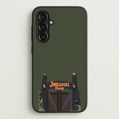The gate - Dinosaur Park  - Jurassic Park Phone Case for Galaxy A16