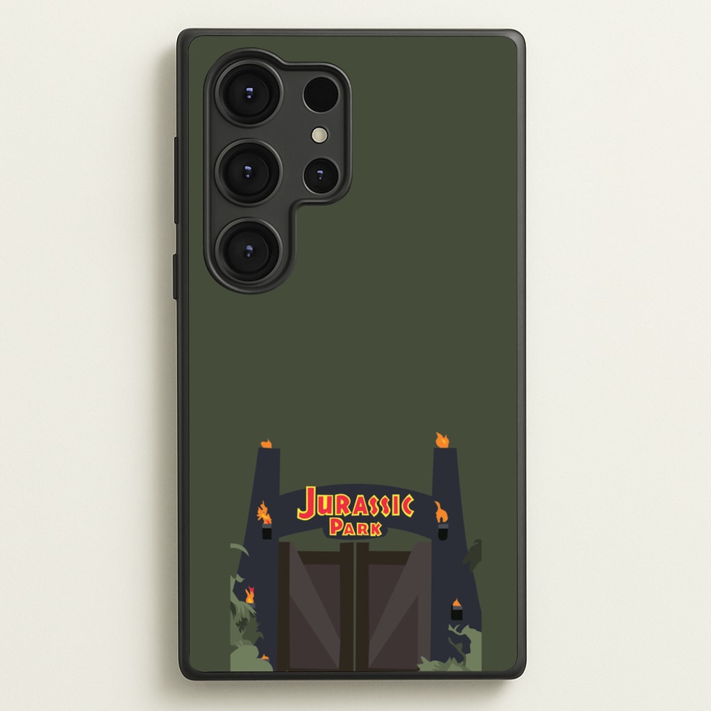 The gate - Dinosaur Park  - Jurassic Park Phone Case for Galaxy S25 Ultra