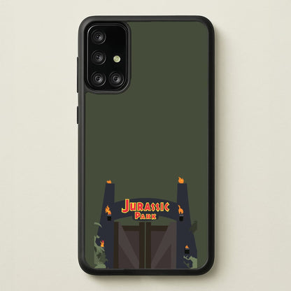 The gate - Dinosaur Park  - Jurassic Park Phone Case for Galaxy A71