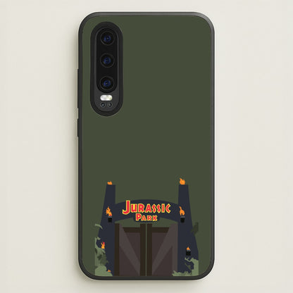The gate - Dinosaur Park  - Jurassic Park Phone Case for Huawei P30