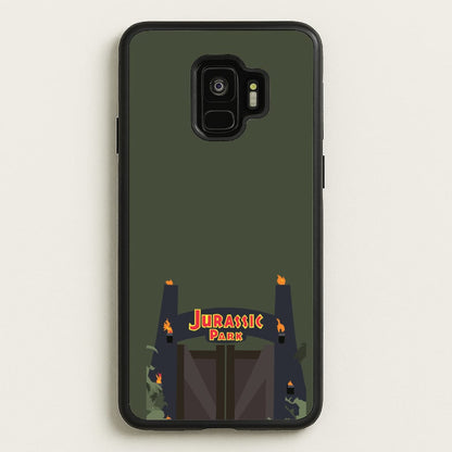 The gate - Dinosaur Park  - Jurassic Park Phone Case for Galaxy S9
