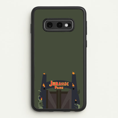 The gate - Dinosaur Park  - Jurassic Park Phone Case for Galaxy S10e