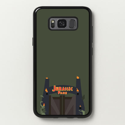 The gate - Dinosaur Park  - Jurassic Park Phone Case for Galaxy S8