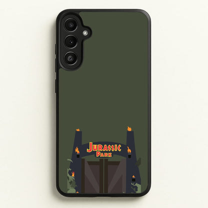The gate - Dinosaur Park  - Jurassic Park Phone Case for Galaxy A34