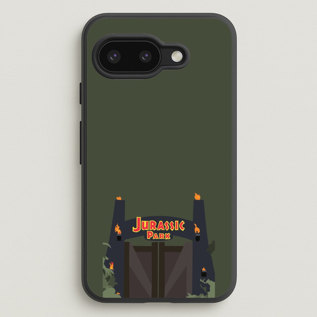 The gate - Dinosaur Park  - Jurassic Park Phone Case for Google Pixel 9a